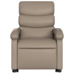 vidaXL Fauteuil inclinable électrique cappuccino similicuir