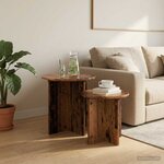 vidaXL Ensemble de tables d'appoint 2 Pièces Bois ancien