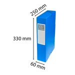 EXACOMPTA - Boite de classement a élastique - Dos 60mm - 24 x 32 - Carte lustrée F.S.C 7/10eme - Couleur bleue