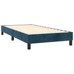 vidaXL Sommier à lattes de lit et matelas et LED Bleu foncé 90x190cm