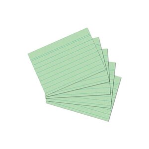 Lot de 100 Fiches bristol 170g A6 lignée Vert HERLITZ