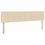 vidaXL Lit avec rangement et matelas avec matelas Crème 200 x 200 cm