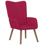 vidaXL Chaise de relaxation avec repose-pied Rouge bordeaux Velours