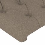 vidaXL Tête de lit à LED Taupe 93x16x118/128 cm Tissu