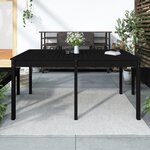 vidaXL Table de jardin noir 159 5x82 5x76 cm bois massif de pin