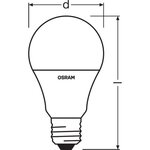 Osram bte2 ampoule led star+ std rgbw dép radiateur var 9w=60 e27 ch