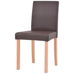 vidaXL Table et chaises 7 Pièces Cuir synthétique Chêne Marron