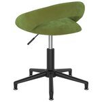 vidaXL Chaise pivotante de salle à manger Vert clair Velours