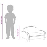 vidaXL Canapé pour enfants gris clair 50x40x30 cm tissu