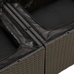 vidaXL Salon de jardin 12 Pièces avec coussins noir résine tressée