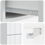 vidaXL Cabinet de chevet mural avec tiroir Blanc 33 x 34 5 x 43 cm