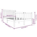 vidaXL Cadre de lit sans matelas bois massif 120x200 cm