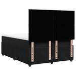 vidaXL Sommier à lattes de lit avec matelas Noir 140x190 cm Velours
