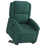 vidaXL Fauteuil inclinable vert foncé tissu