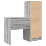 vidaXL Bureau avec rangement 2 Pièces Sonoma gris 70 x 40 x 76 cm