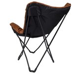 Bo-Camp Chaise papillon de camping pliable Himrod Argile
