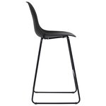 vidaXL Chaises de bar lot de 6 noir plastique