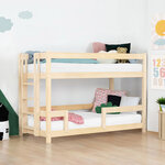 Lit superposé enfant ULURU 142 cm verni