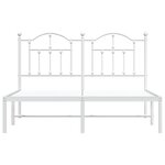 vidaXL Cadre de lit métal sans matelas et tête de lit blanc 140x190 cm