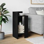vidaXL Table d'appoint avec étagère noir 25 5x27x60 cm