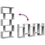 vidaXL Étagère séparatrice de pièce à 5 niveaux gris béton 70x24x161cm