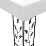 vidaXL Tonnelle avec guirlande lumineuse à LED 3x3 m Blanc