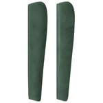 vidaXL Tête de lit avec oreilles Vert foncé 163x23x118/128 cm Velours