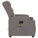 vidaXL Fauteuil de massage inclinable électrique Taupe Tissu