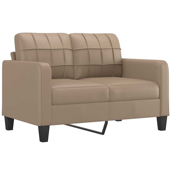 vidaXL Canapé à 2 places Cappuccino 120 cm Similicuir