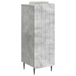 vidaXL Buffet Gris béton 34 5 x 33 x 92 cm Bois d'ingénierie