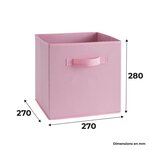 COMPO Boîte de rangement/tiroir pour meuble en tissu  - 27 x 27 x 28 cm - Vieux  rose