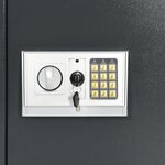 vidaXL Coffre-fort numérique électronique avec étagère Gris foncé 40x35x60 cm Acier