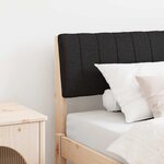 vidaXL Tête de lit capitonnée Noir 100 cm Pin massif