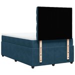 vidaXL Sommier à lattes de lit et matelas bleu 120x200 cm velours