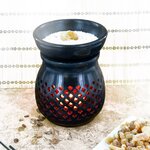 Diffuseur porte-encens en pierre noire + résine d'Oliban de Somalie