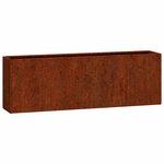 vidaXL Jardinières murales 2 Pièces Rouillé Acier corten 53x10x17 cm