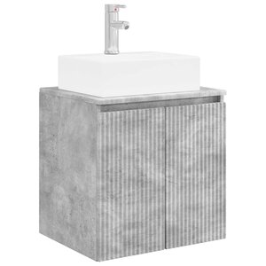 vidaXL Vanité de lavabo mural Gris béton 49 5 x 41 x 62 5 cm