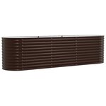 vidaXL Jardinière surélevée Marron 320 x 80 x 81 cm Acier