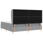 vidaXL Lit à ressorts avec matelas gris foncé 90x190 cm Gris clair