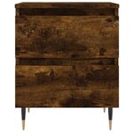 vidaXL Tables de chevet 2 Pièces chêne fumé 40x35x50 cm bois ingénierie