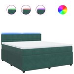 vidaXL Sommier à lattes de lit et matelas Vert foncé 180x200cm Velours