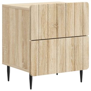 vidaXL Cabinet de chevet avec tiroir Chêne Sonoma 43 x 34 5 x 49 5 cm