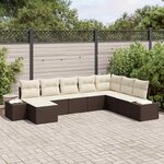 vidaXL Ensemble de canapé de jardin 8 Pièces 319 x 209 x 85 cm Poly rotin
