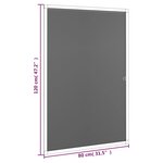 vidaXL Moustiquaire pour fenêtres Blanc 80x120 cm