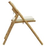 vidaXL Chaises de bistro pliantes lot de 2 et coussins blanc crème