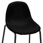 vidaXL Chaises de bar lot de 4 noir tissu