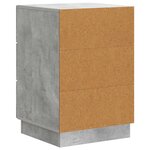 vidaXL Cabinet de chevet avec tiroir Gris béton 43 x 41 x 63 5 cm
