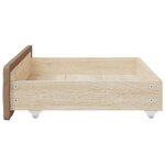 vidaXL Tiroirs de lit 2 Pièces cappuccino bois d'ingénierie et similicuir