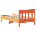 vidaXL Cadre de lit sans matelas cire marron 90x190 cm bois pin massif