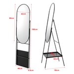 Miroir sur pied 160 x 46 x 50 cm noir 03_0007976